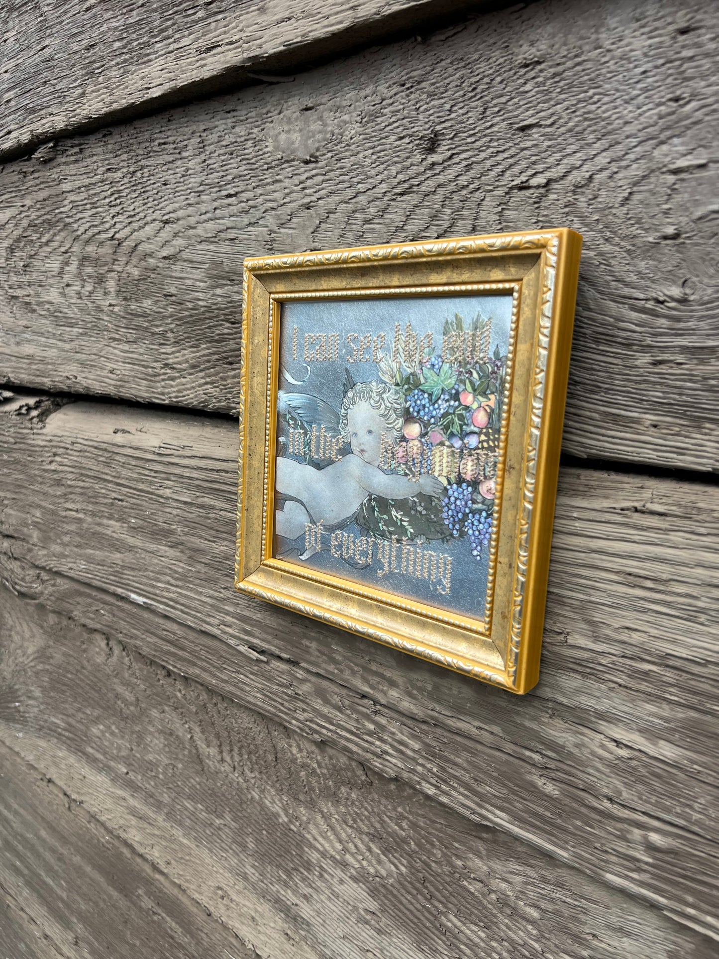 I Can See the End - Embroidered Vintage Photo