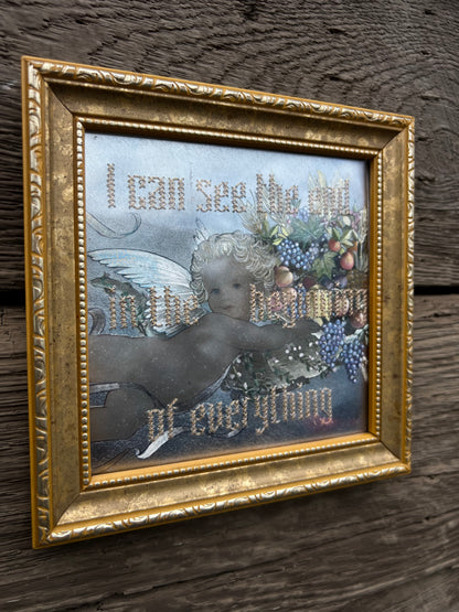 I Can See the End - Embroidered Vintage Photo