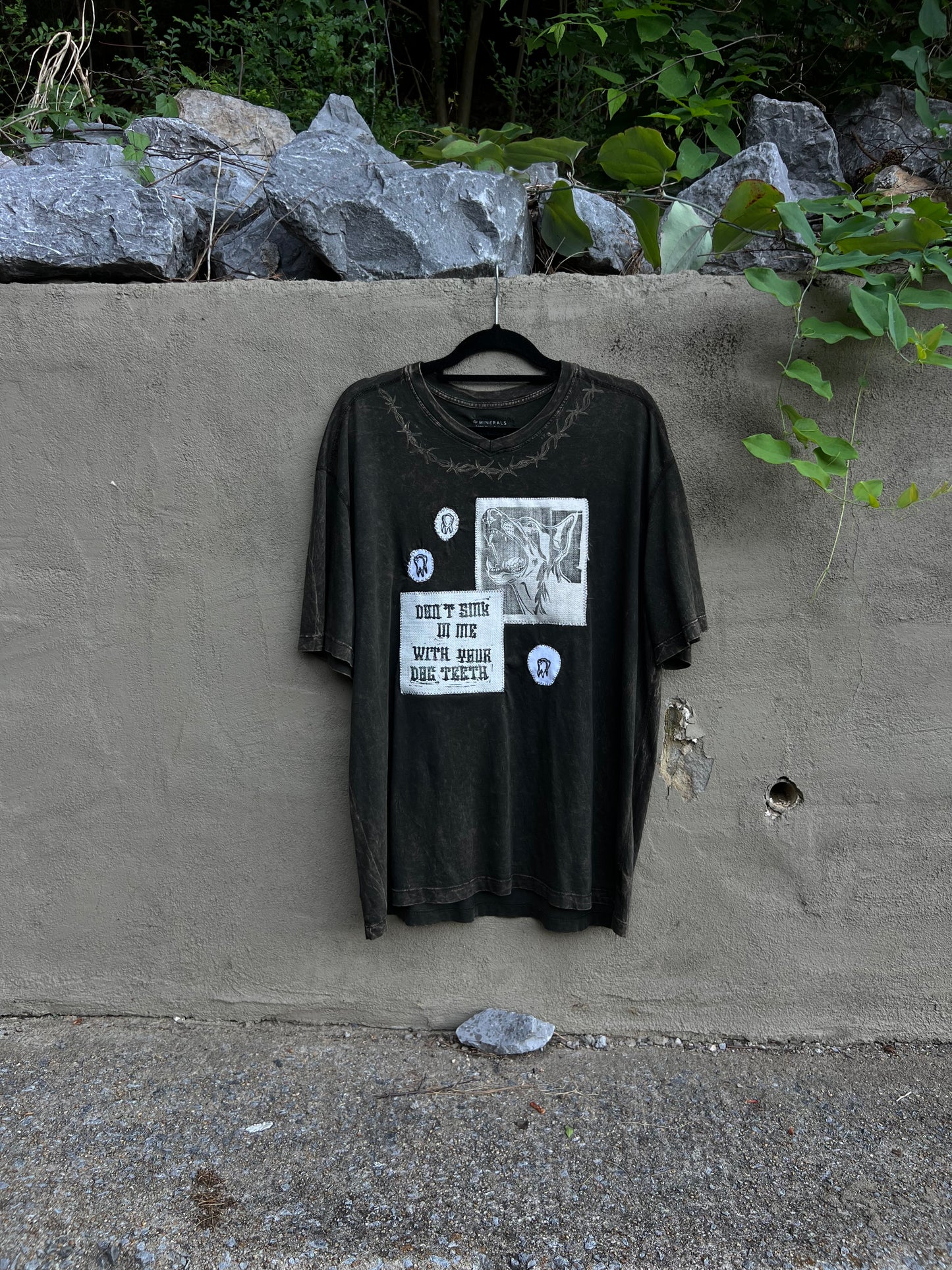 Dog Teeth & Barbed Wire - Brown Tshirt