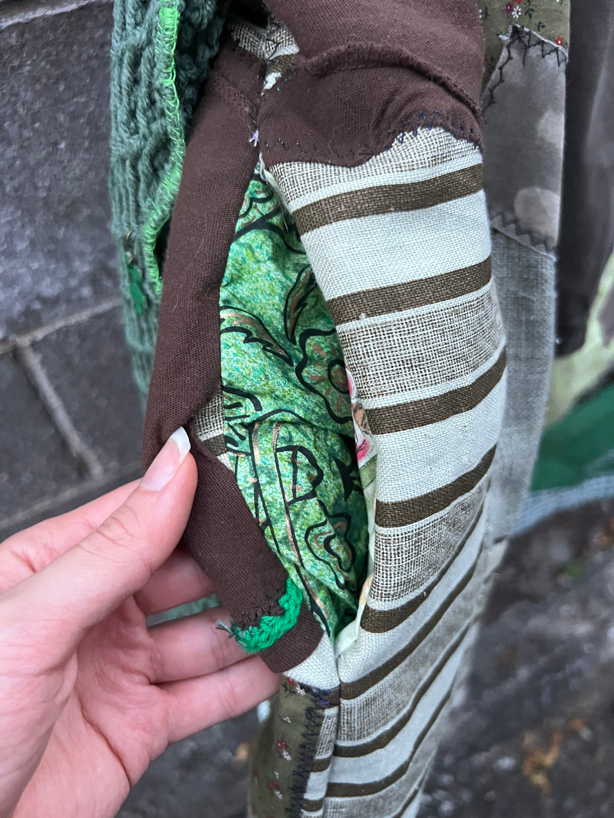 Green Scraps - Babydoll Dress