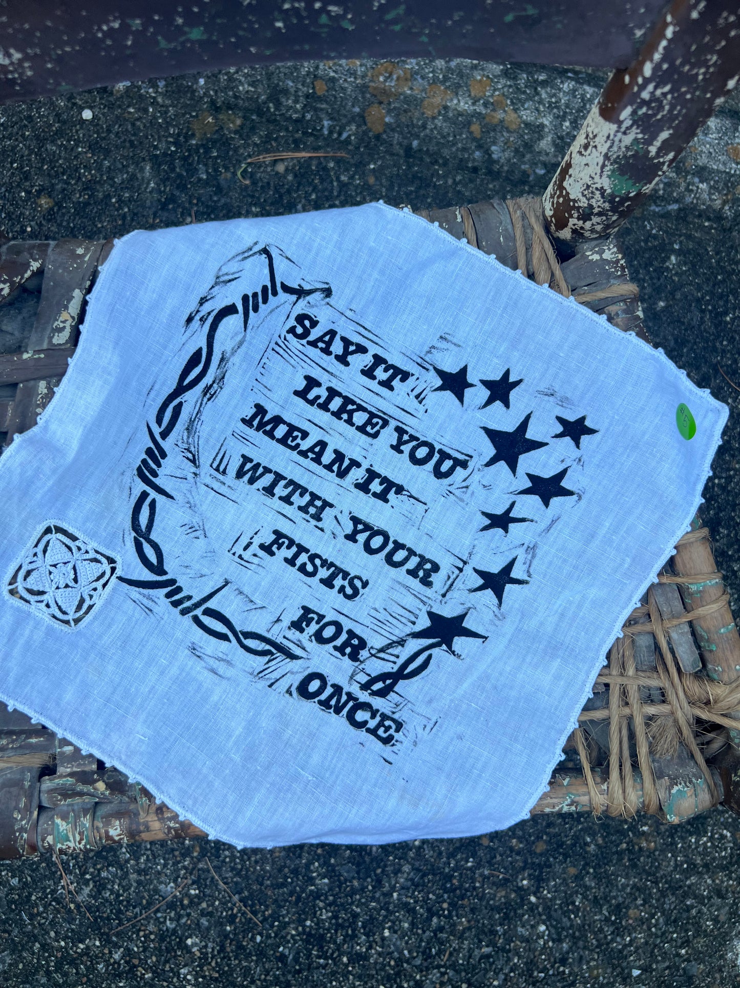 Like You Mean It - Alter Cloth / Vintage Handkerchief - no. 5