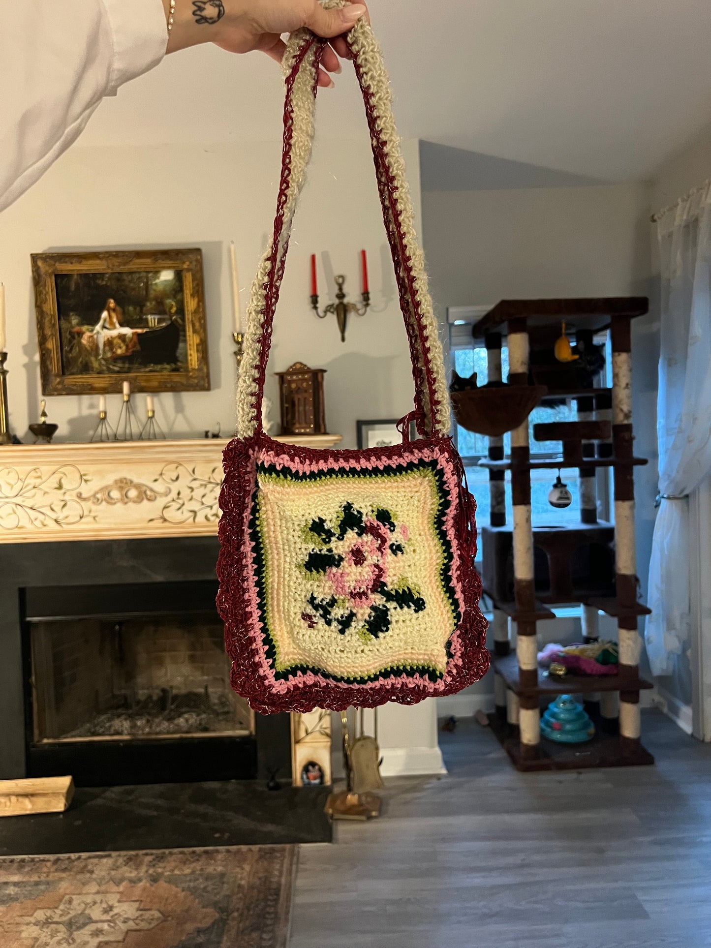 Vintage Floral Mini Tote