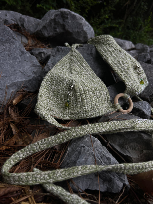 My Eyes Are Up Here - Crochet Wrap Top