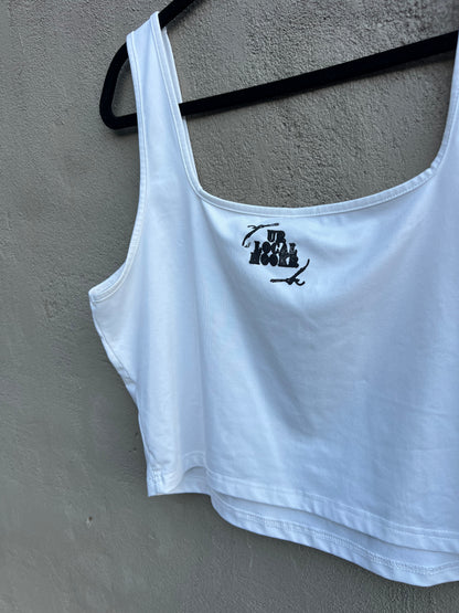 Go See Ethel Cain or the Devil Will Get You - White Square Neck Tank