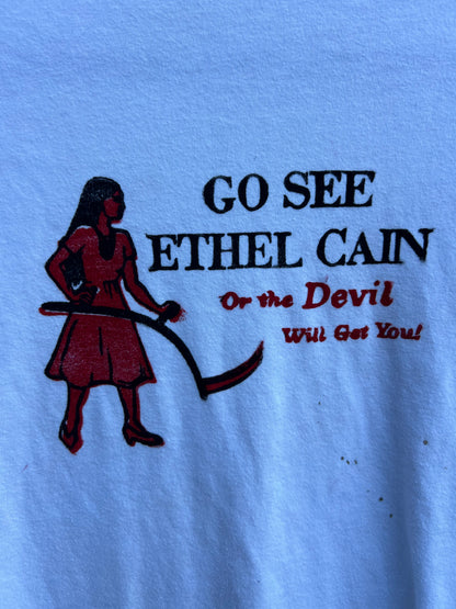 Go See Ethel Cain or the Devil Will Get You - Wonder Nation White Baby Tee
