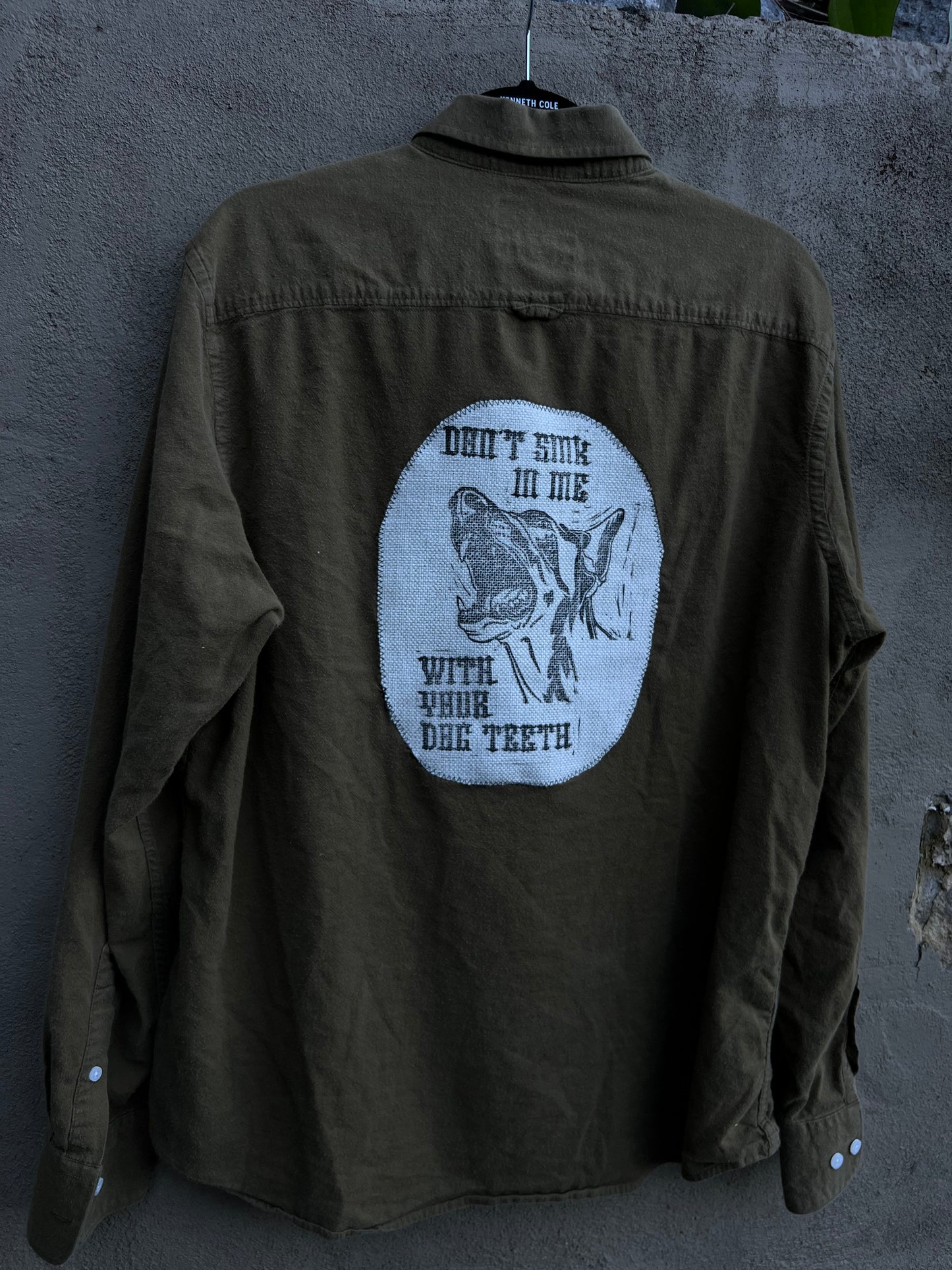 Dog Teeth - Green Flannel Shirt