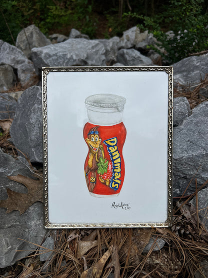 Danimals Drinkable Yogurt Watercolor - Giclee
