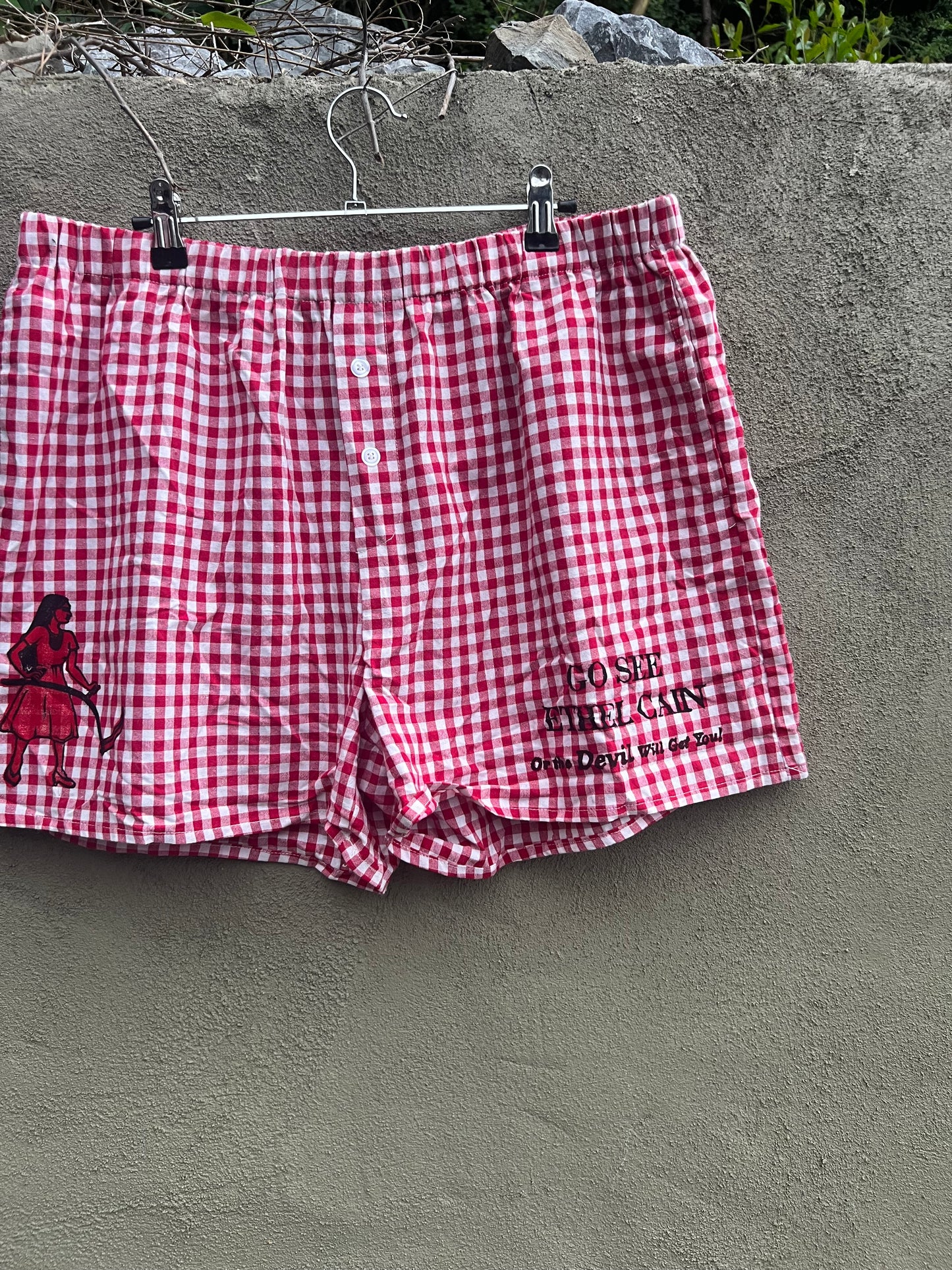 Go See Ethel Cain or the Devil Will Get You - Red Gingham Shorts