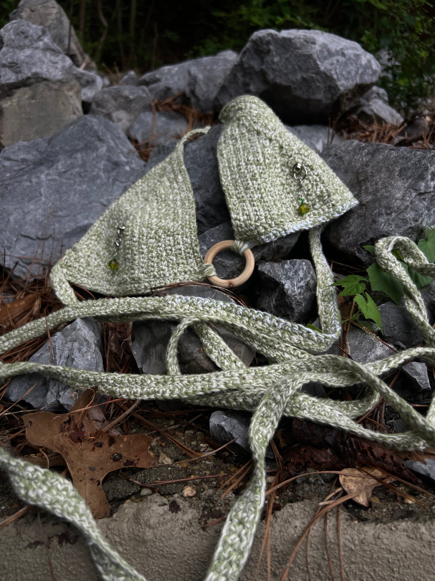 My Eyes Are Up Here - Crochet Wrap Top