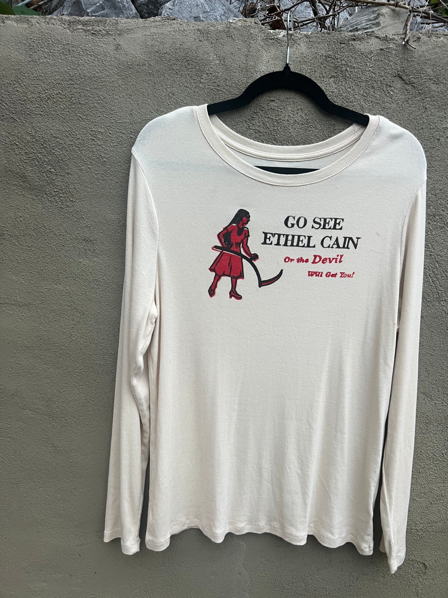 Go See Ethel Cain or the Devil Will Get You - Taupe Long Sleeved Top