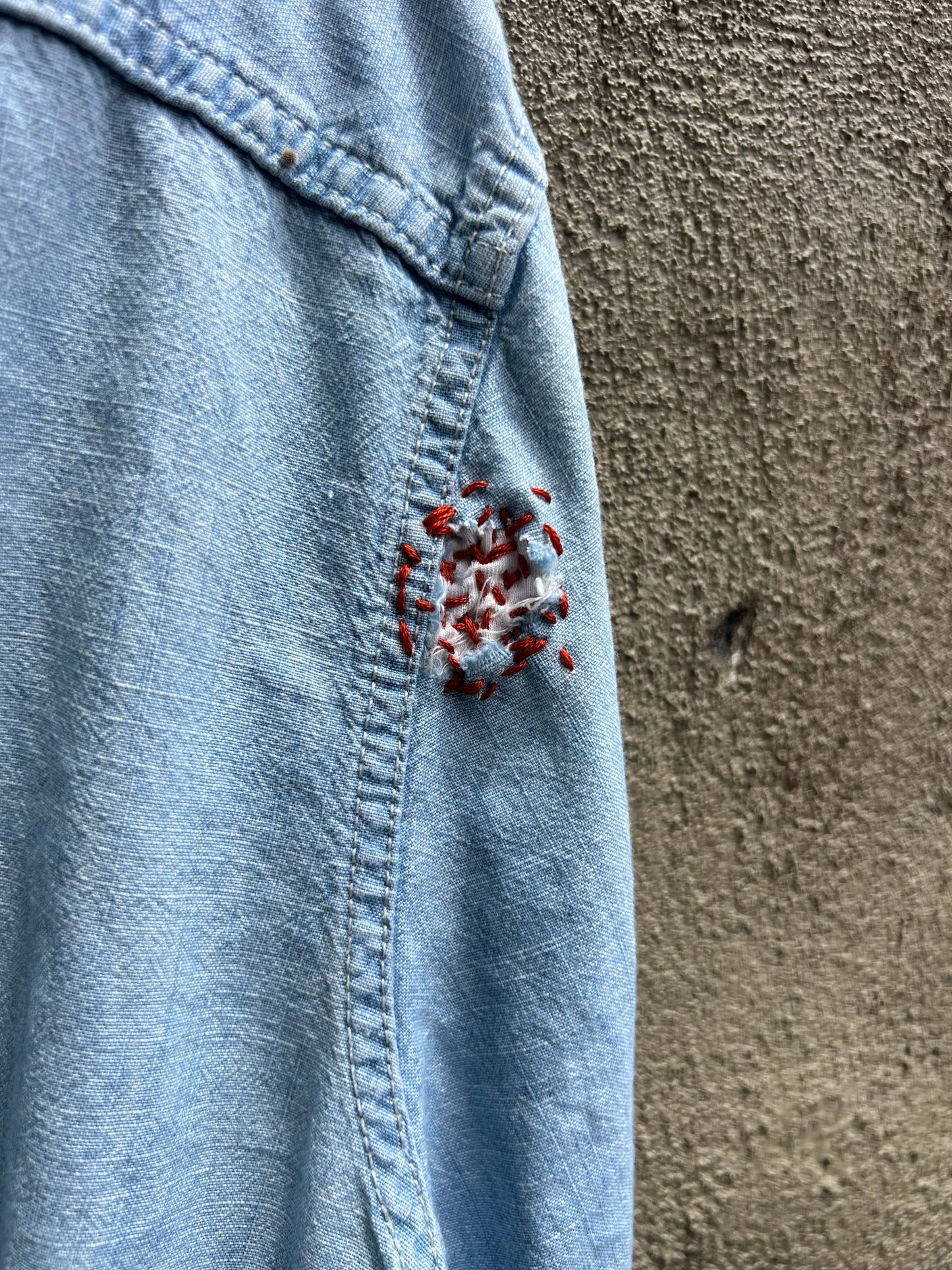 Dog Teeth - Denim Mended Shirt