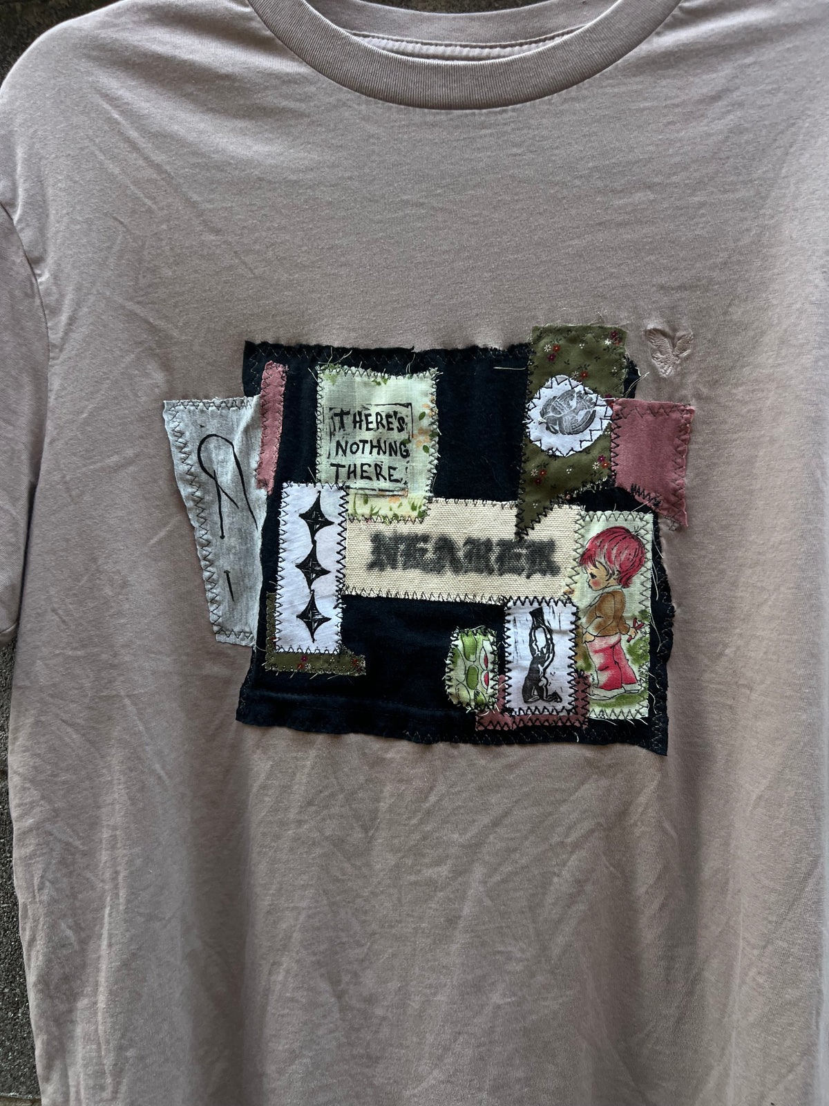 Nearer - Brown Patchwork Tshirt