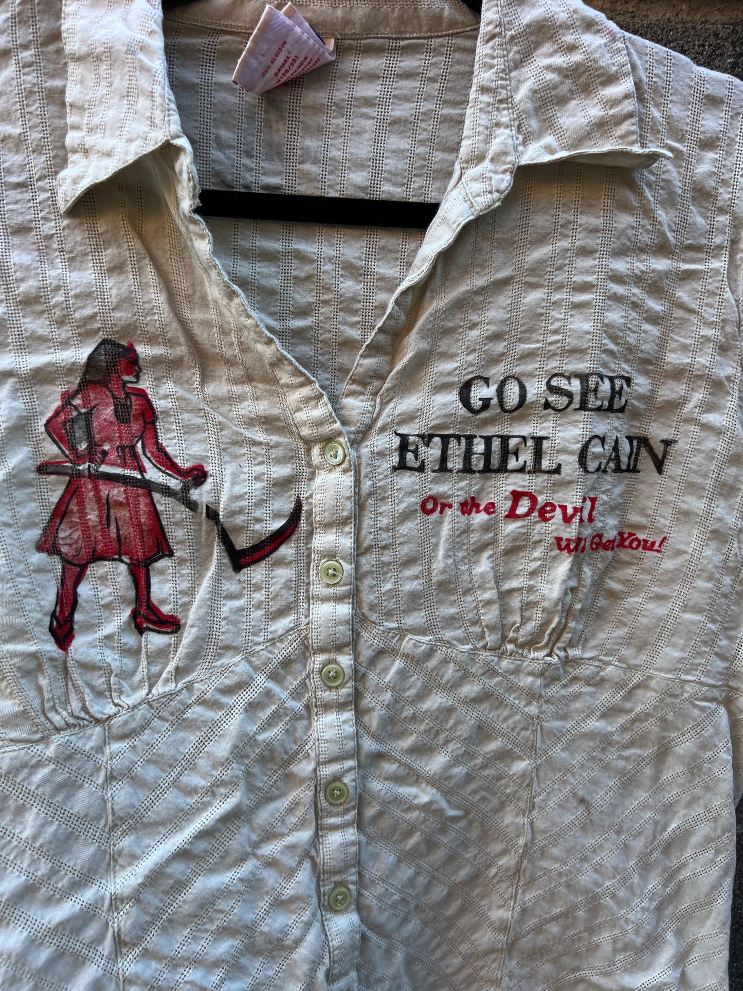 Go See Ethel Cain or the Devil Will Get You - Faded Glory Taupe Shirt