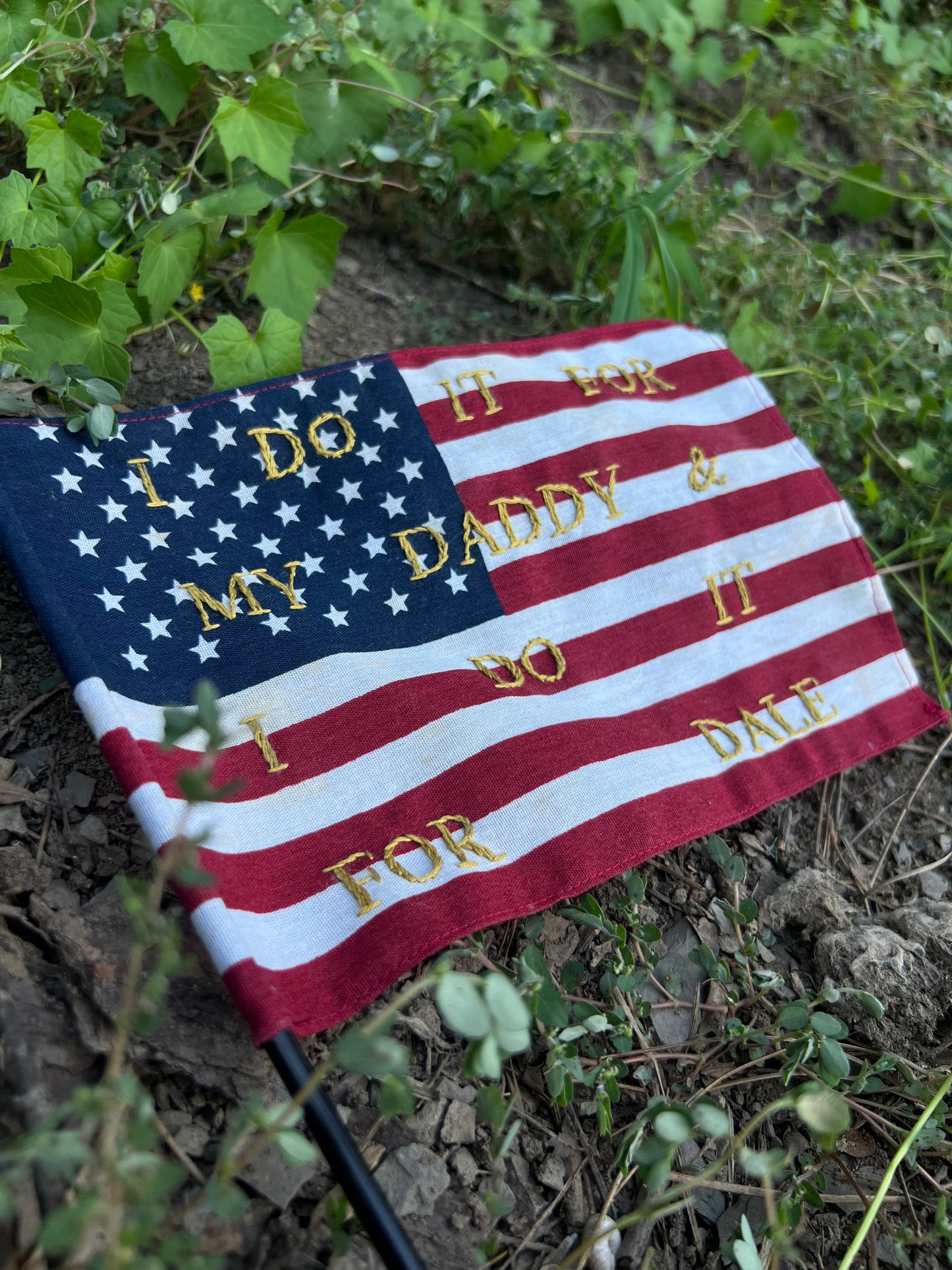 Do It For Dale - Hand Embroidered Flags