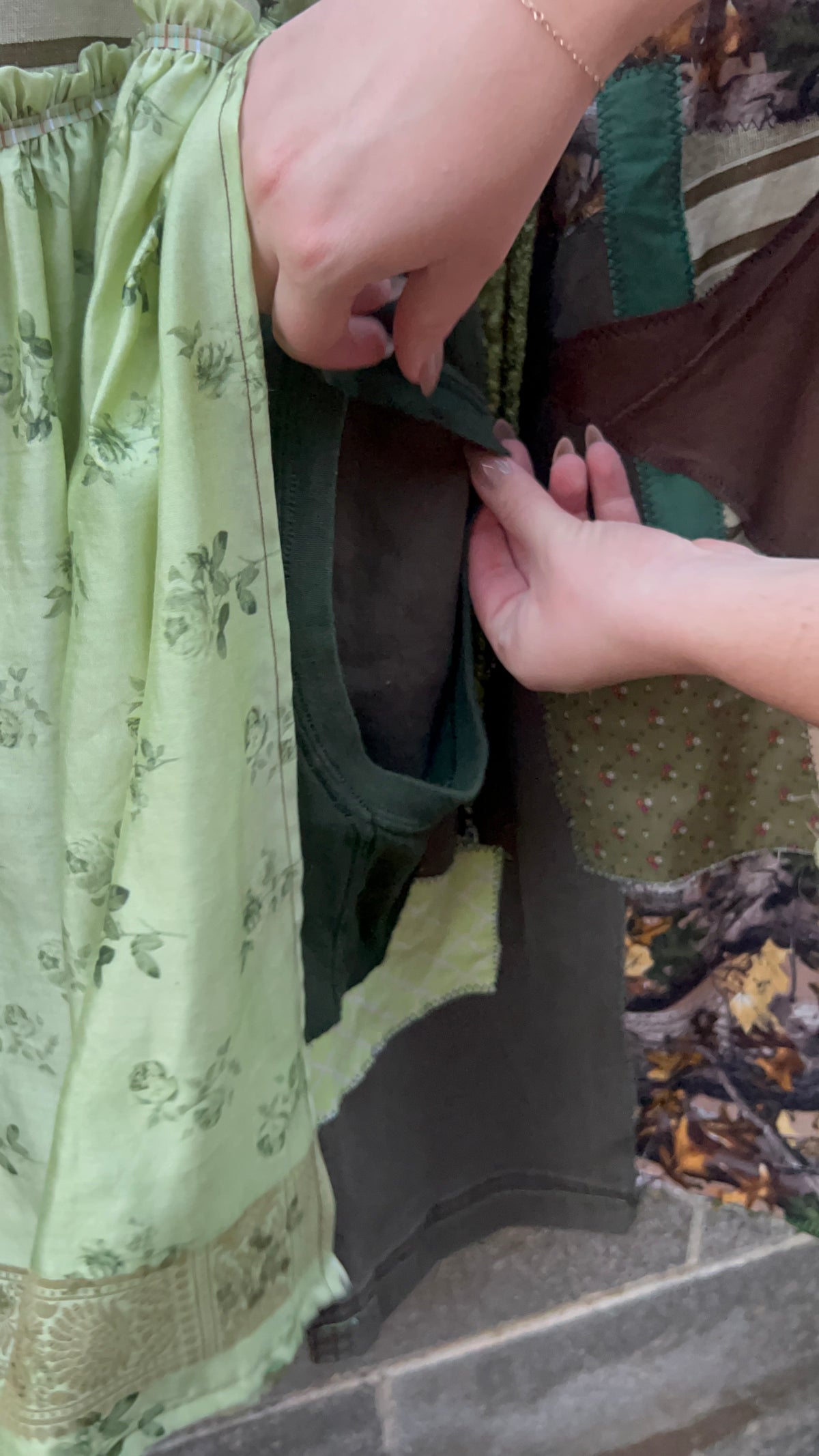 Green Scraps - Babydoll Dress