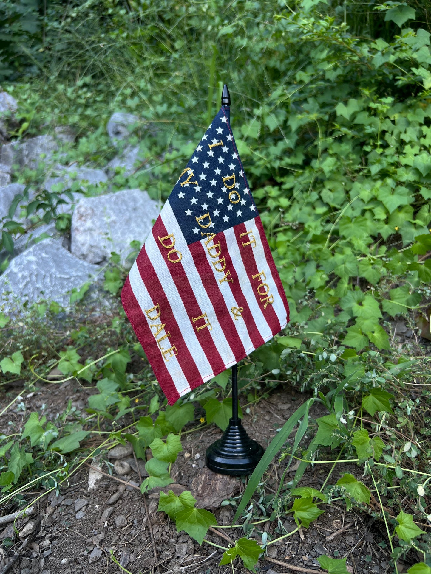 Do It For Dale - Hand Embroidered Flags
