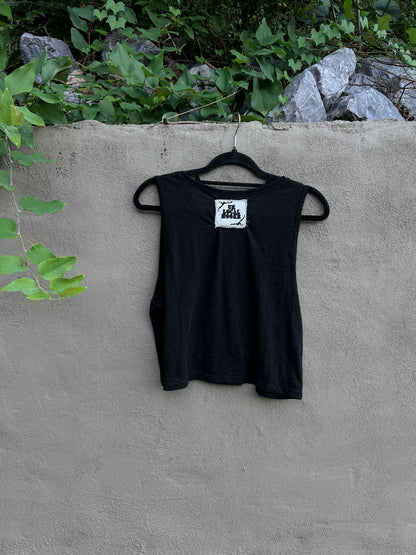 Dog Teeth - Black Semi-Sheer Tank