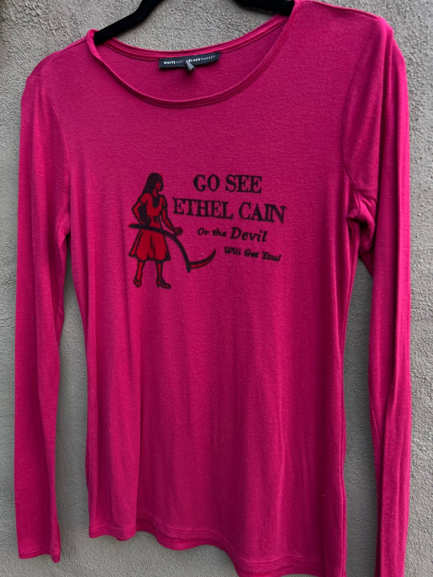 Go See Ethel Cain or the Devil Will Get You - “White House | Black Market” Longsleeve Red Shirt