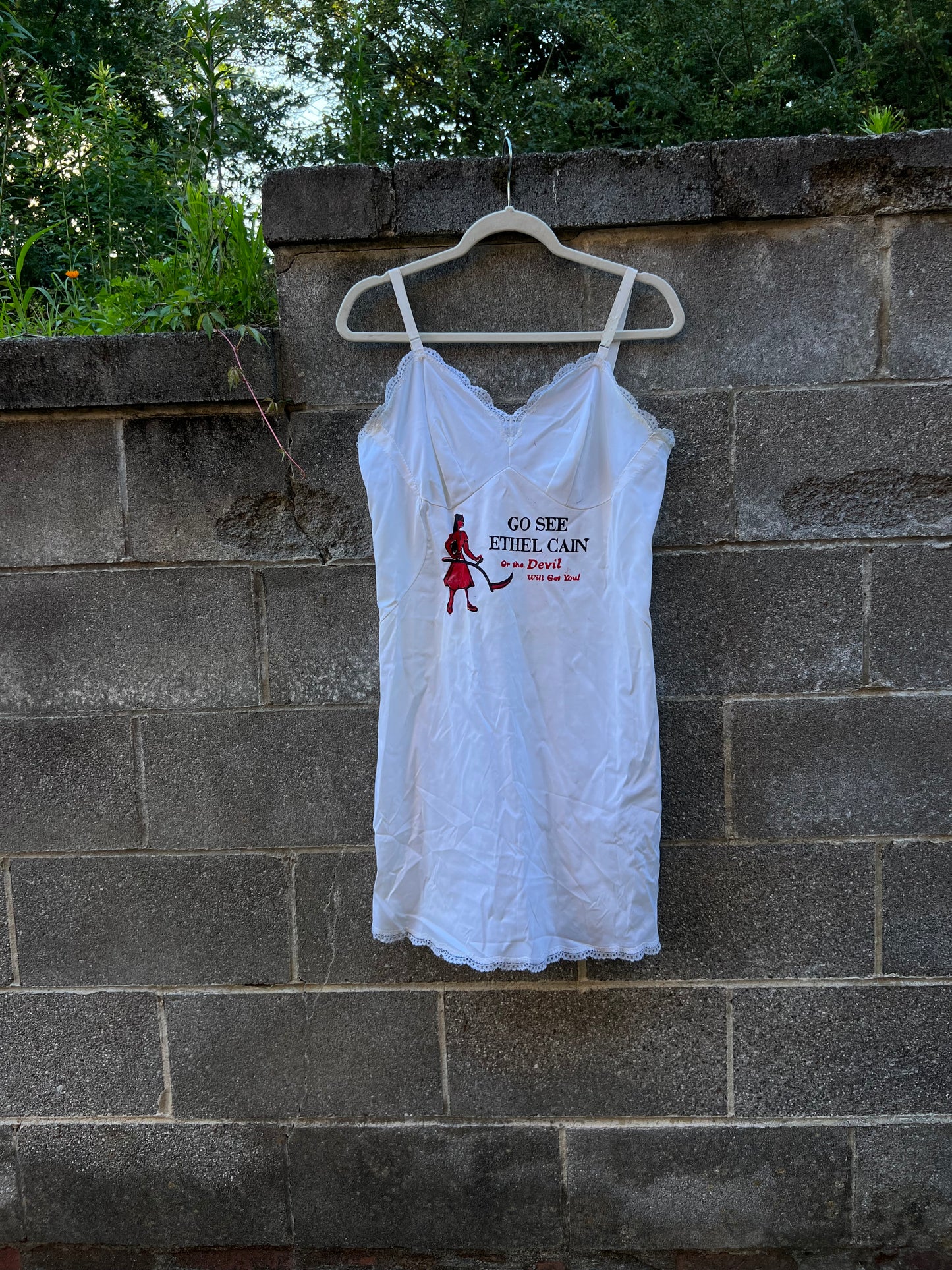 Go See Ethel Cain or the Devil Will Get You - Vintage White Slip Dress