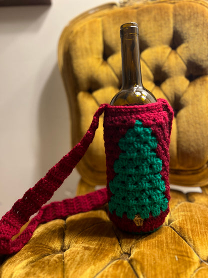 Water or Wine Bottle Purse - Christmas Tree