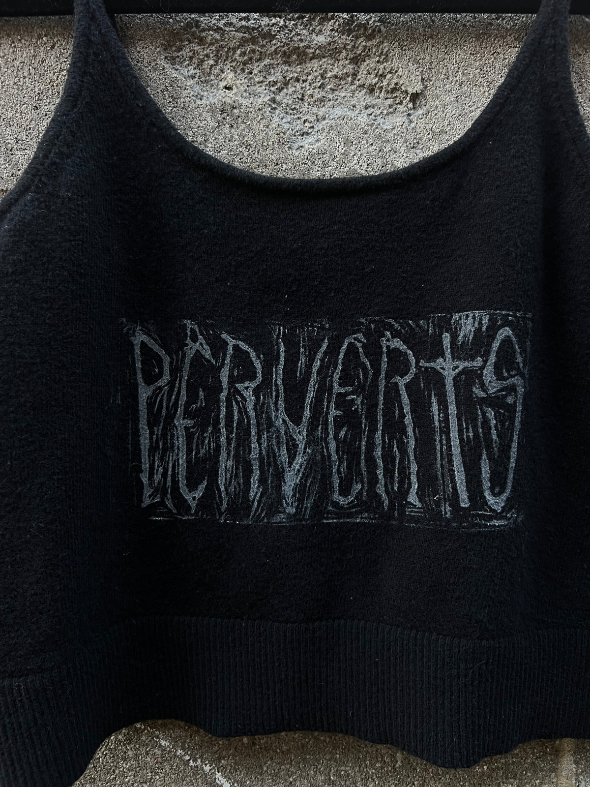 Perverts - Black Knit Tank Top - ON