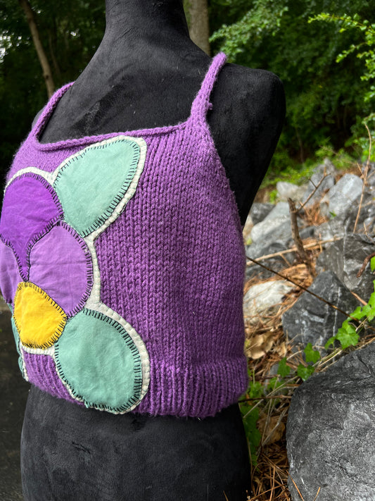 Violet Dreams - Knit Halter Top