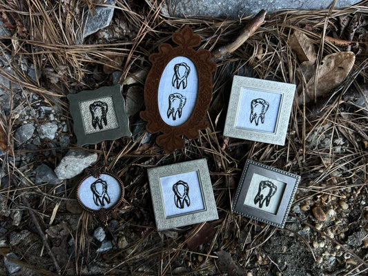 teeth minis - framed prints