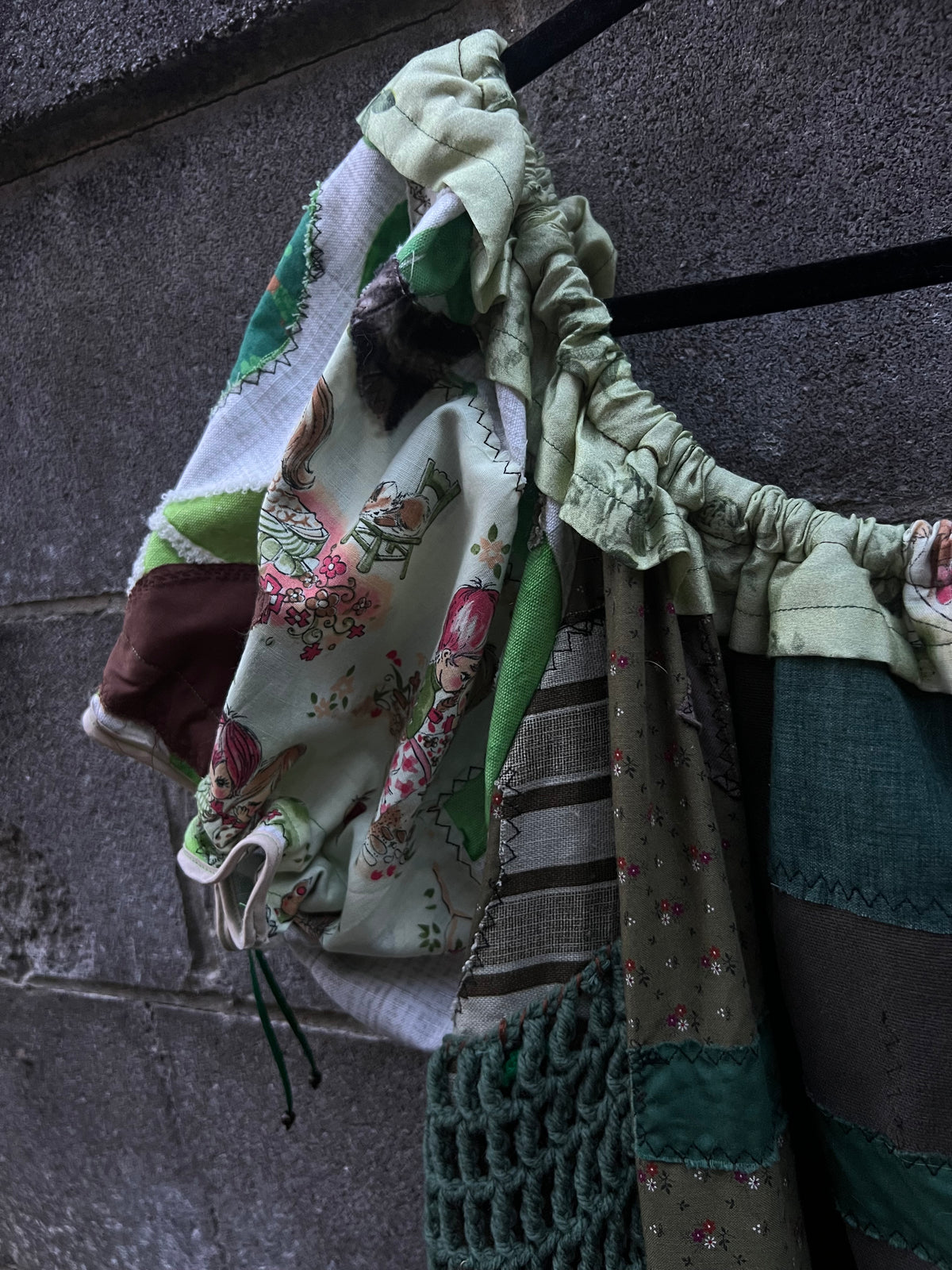 Green Scraps - Babydoll Dress