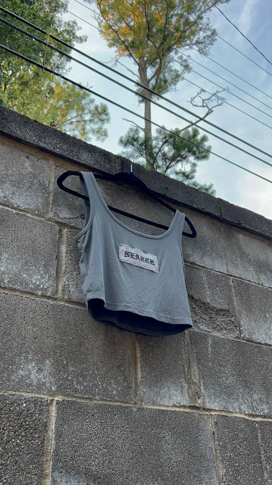 Nearer - Grey Patchwork Tank Top