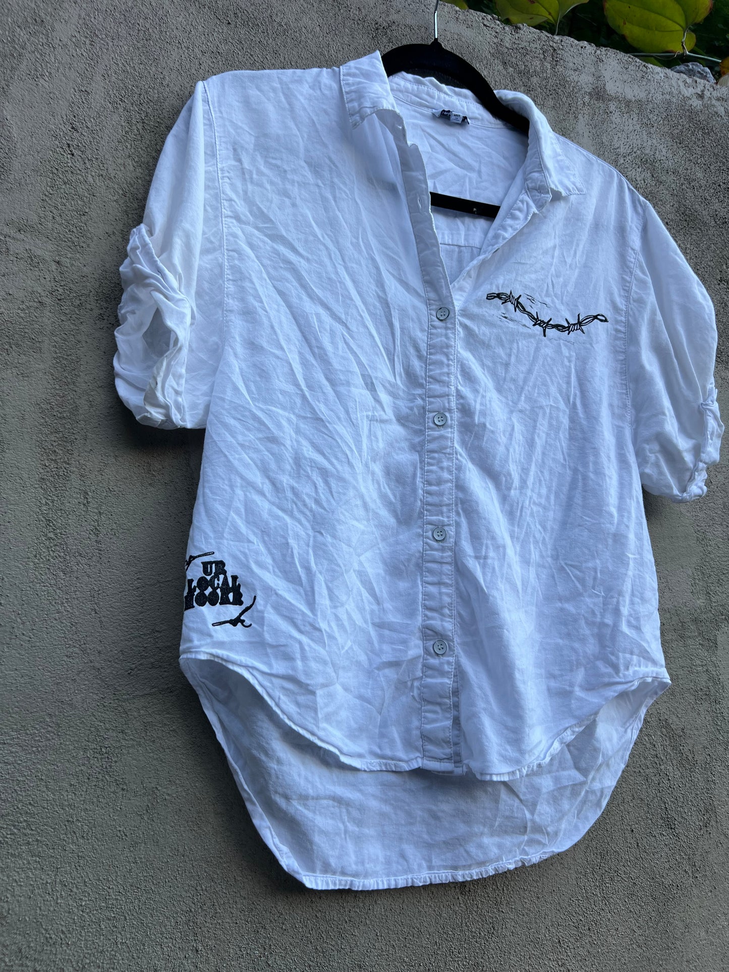Like You Mean It - White Collared Shirt