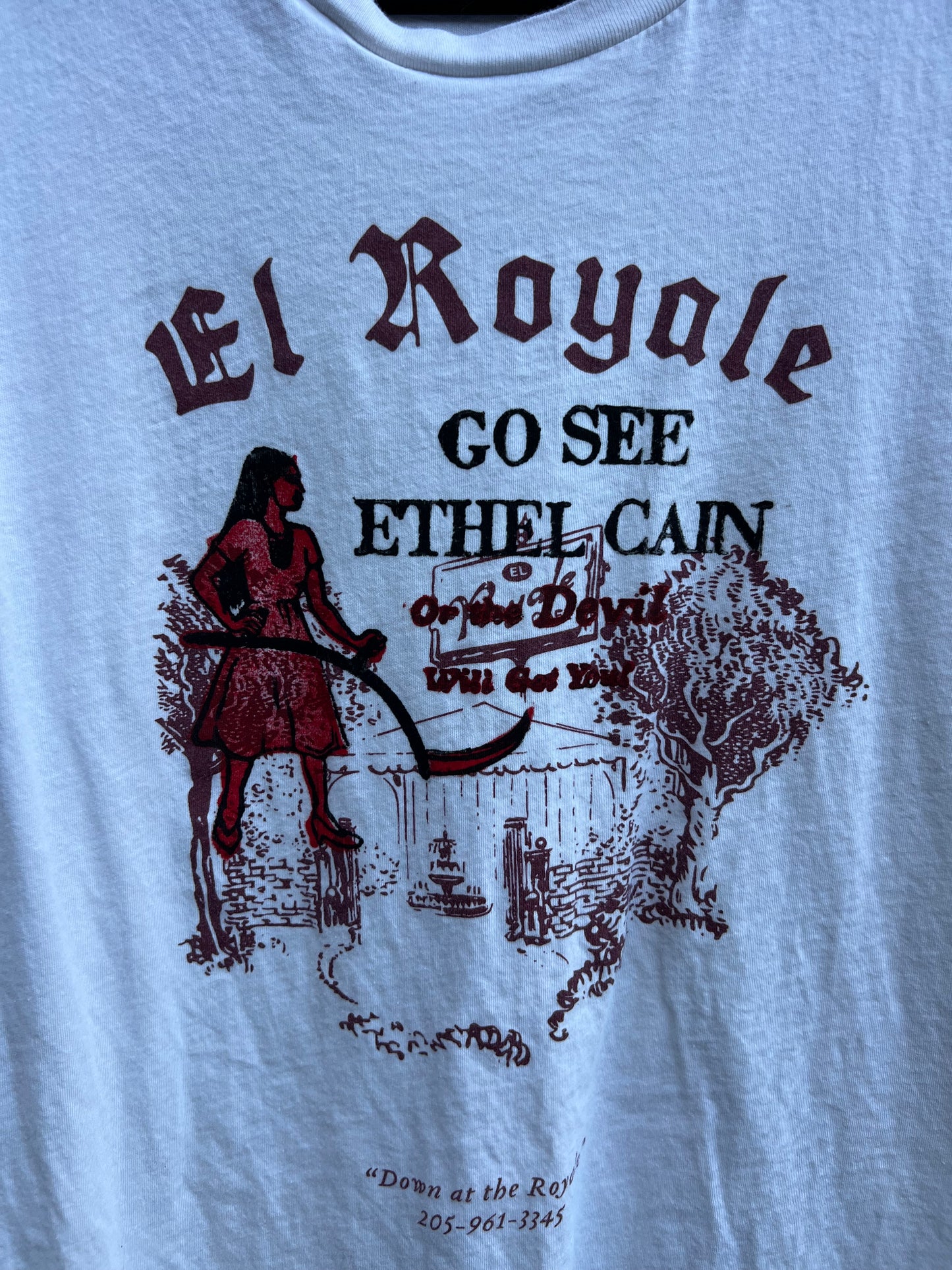 Go See Ethel Cain or the Devil Will Get You - El Royale White TShirt