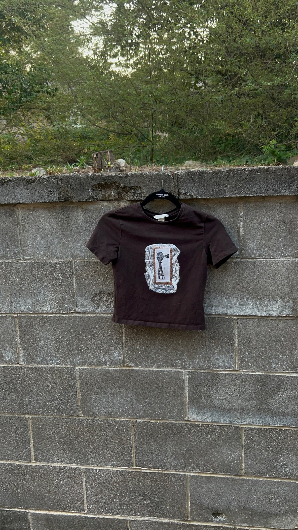 Windmill Patchwork - Brown Baby Tee