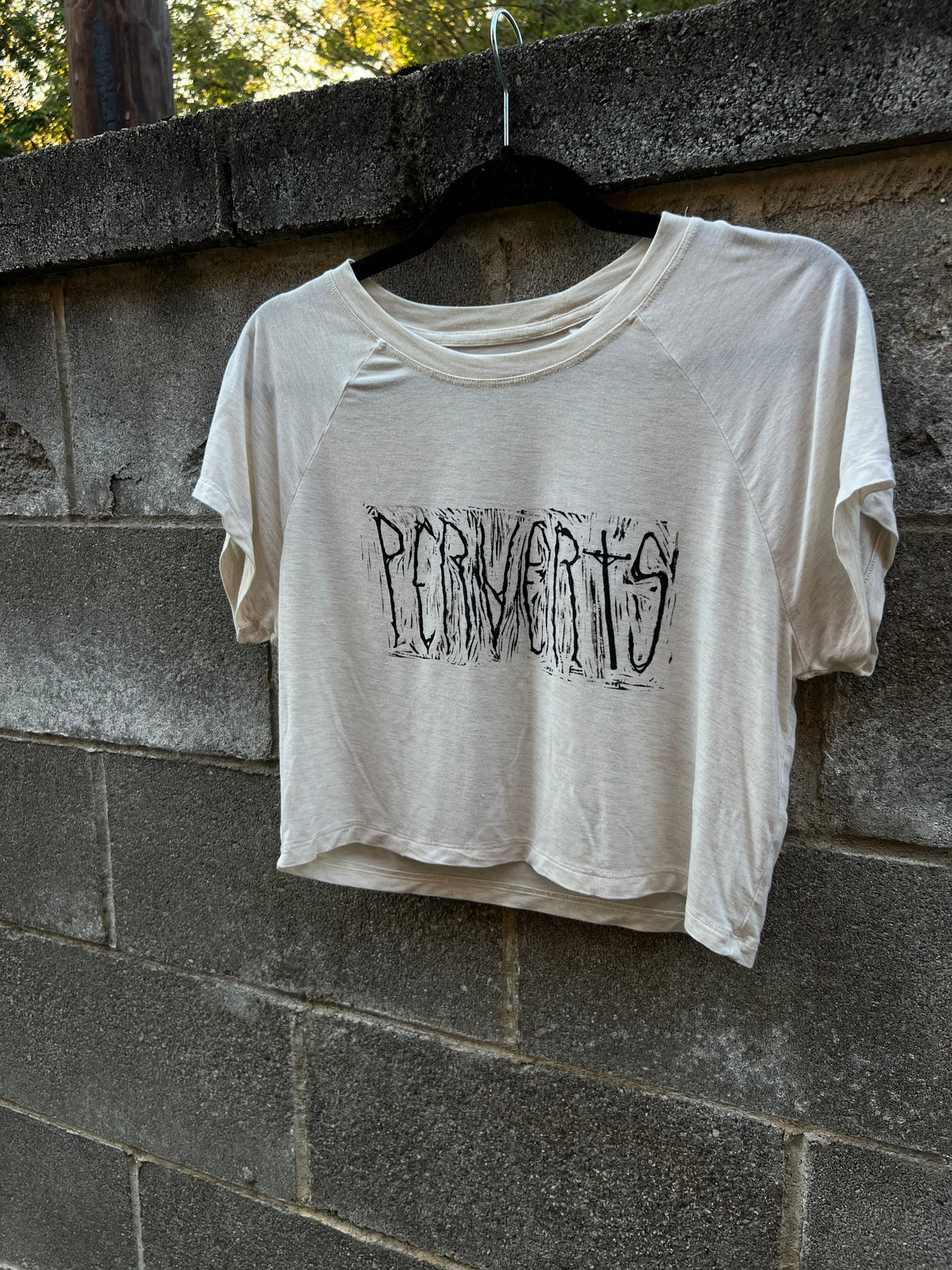 Perverts - Cream Cropped Top - OA