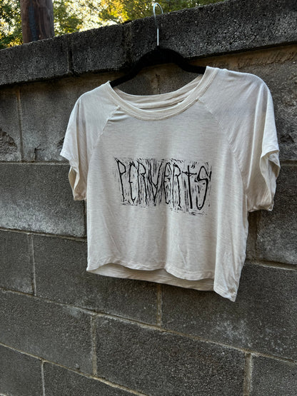 Perverts - Cream Cropped Top - OA