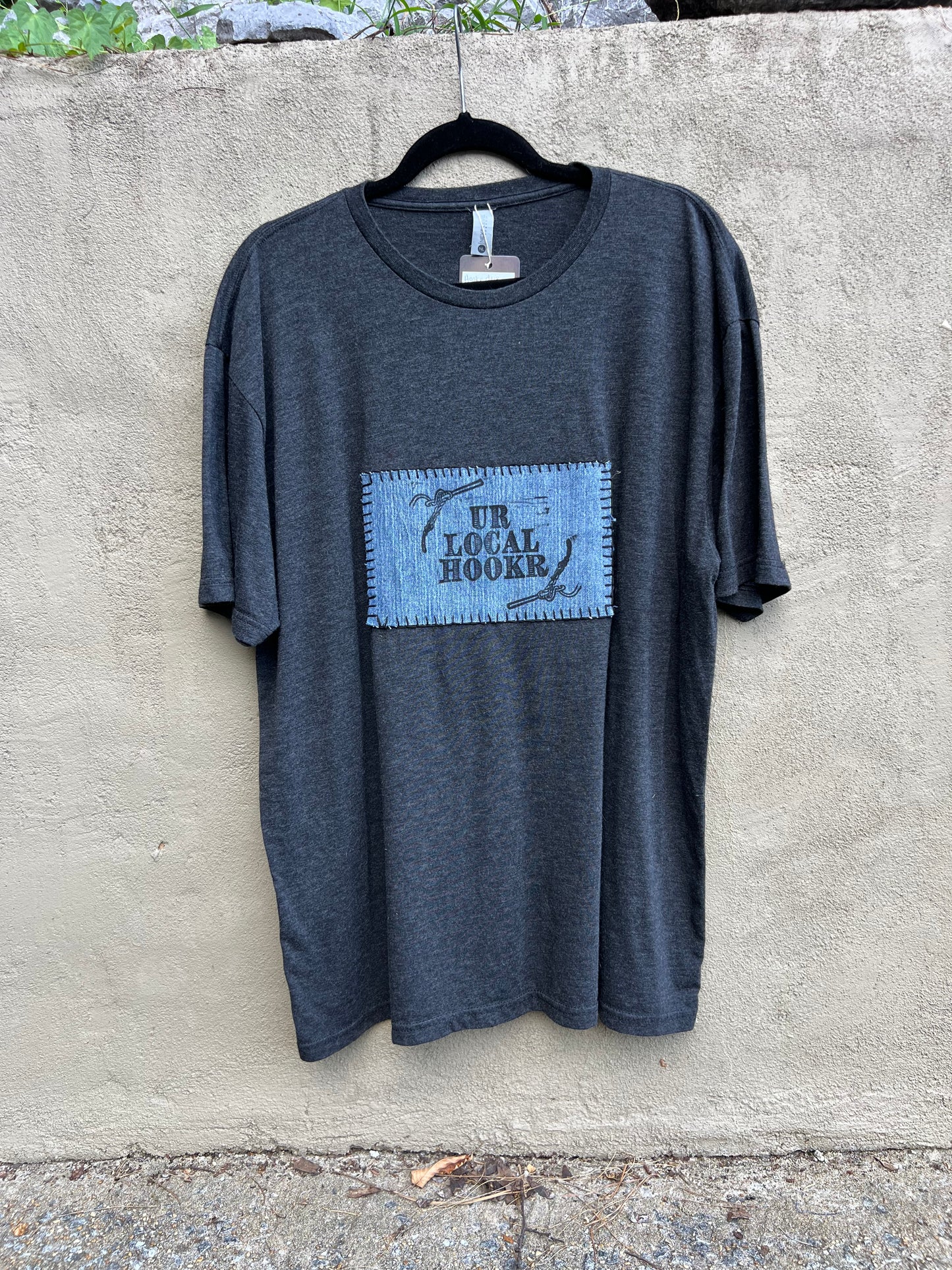 hookr merch - dark grey + denim tshirt