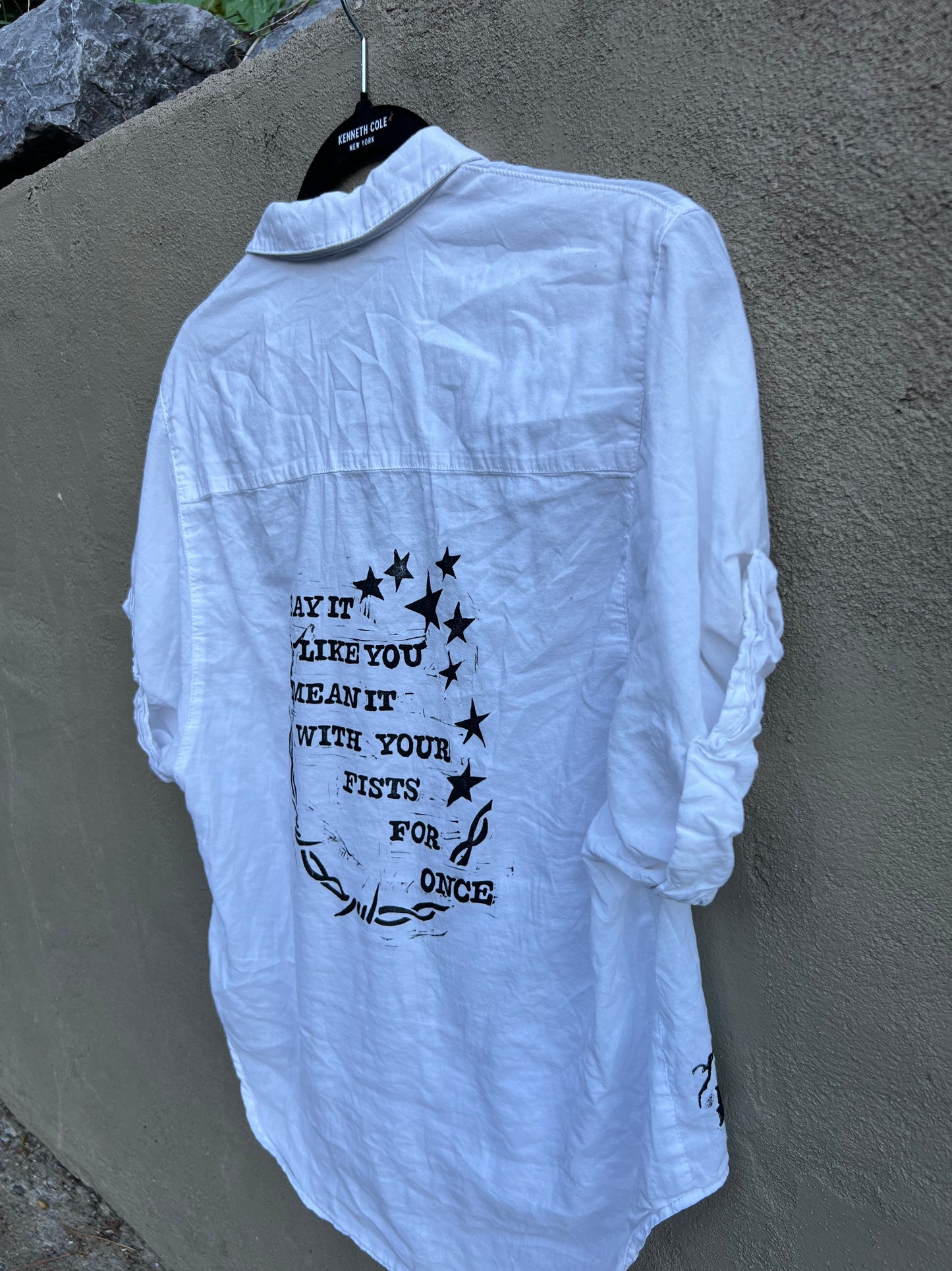 Like You Mean It - White Collared Shirt