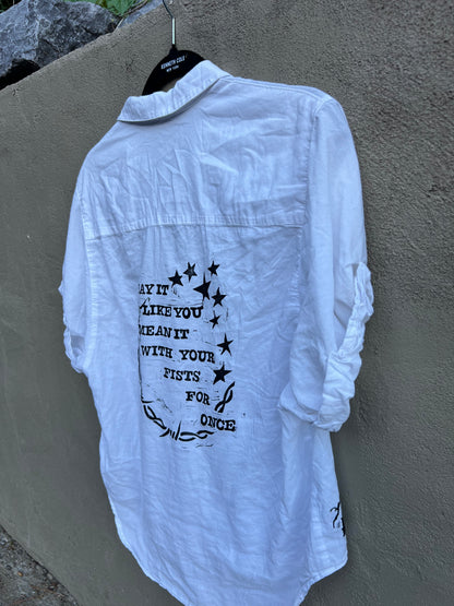 Like You Mean It - White Collared Shirt