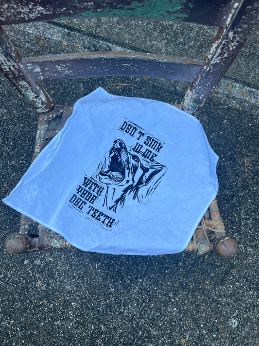Dog Teeth - Alter Cloth / Vintage Handkerchief - no. 6