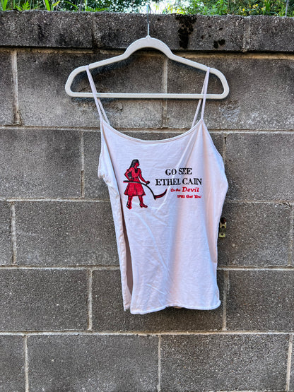 Go See Ethel Cain or the Devil Will Get You -  Taupe Spaghetti Strap Tank