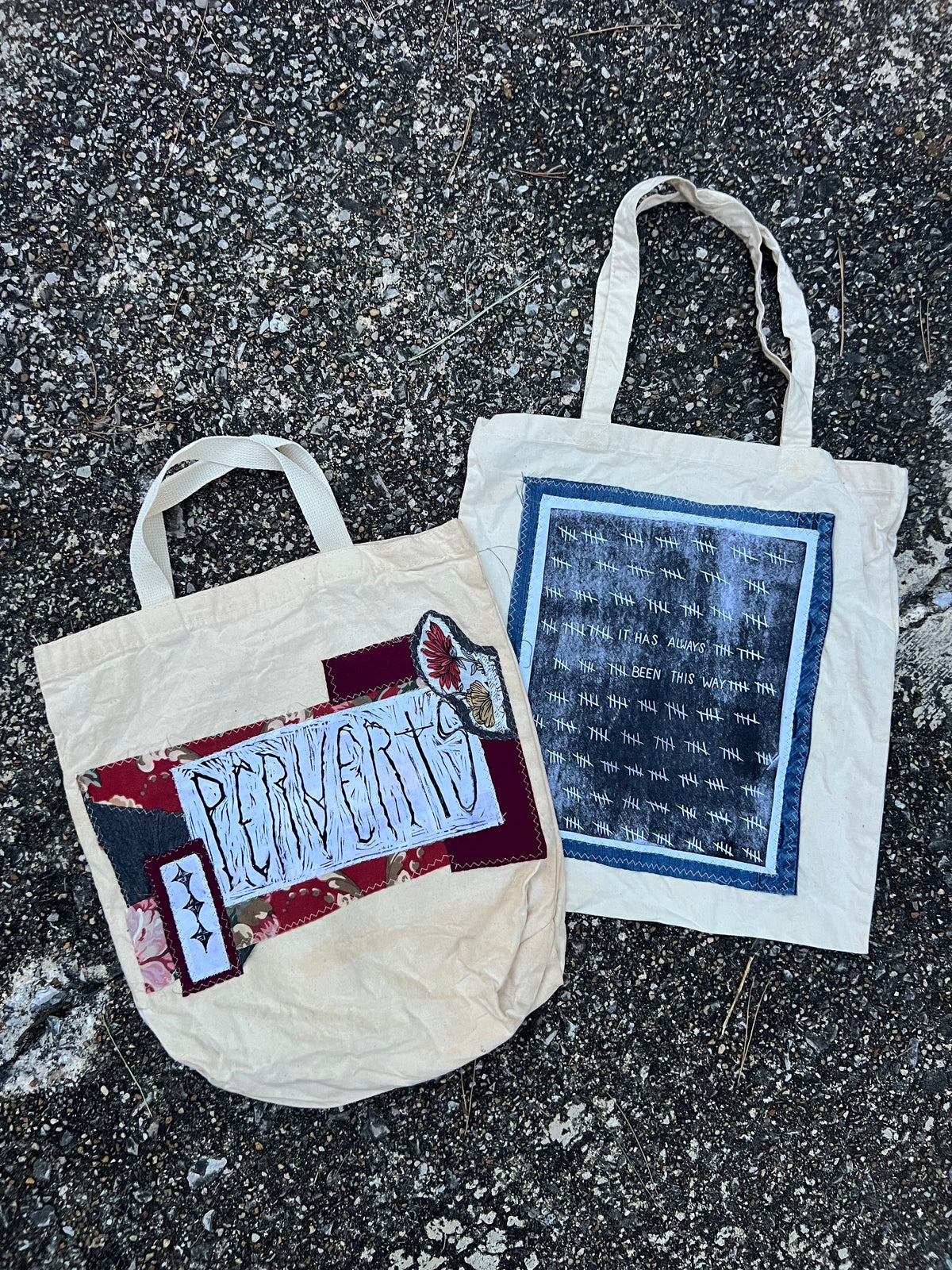 Perverts - Patchwork Canvas Tote Bag