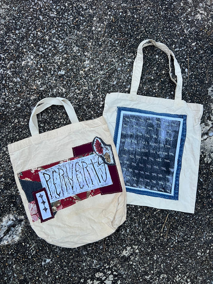 Perverts - Patchwork Canvas Tote Bag