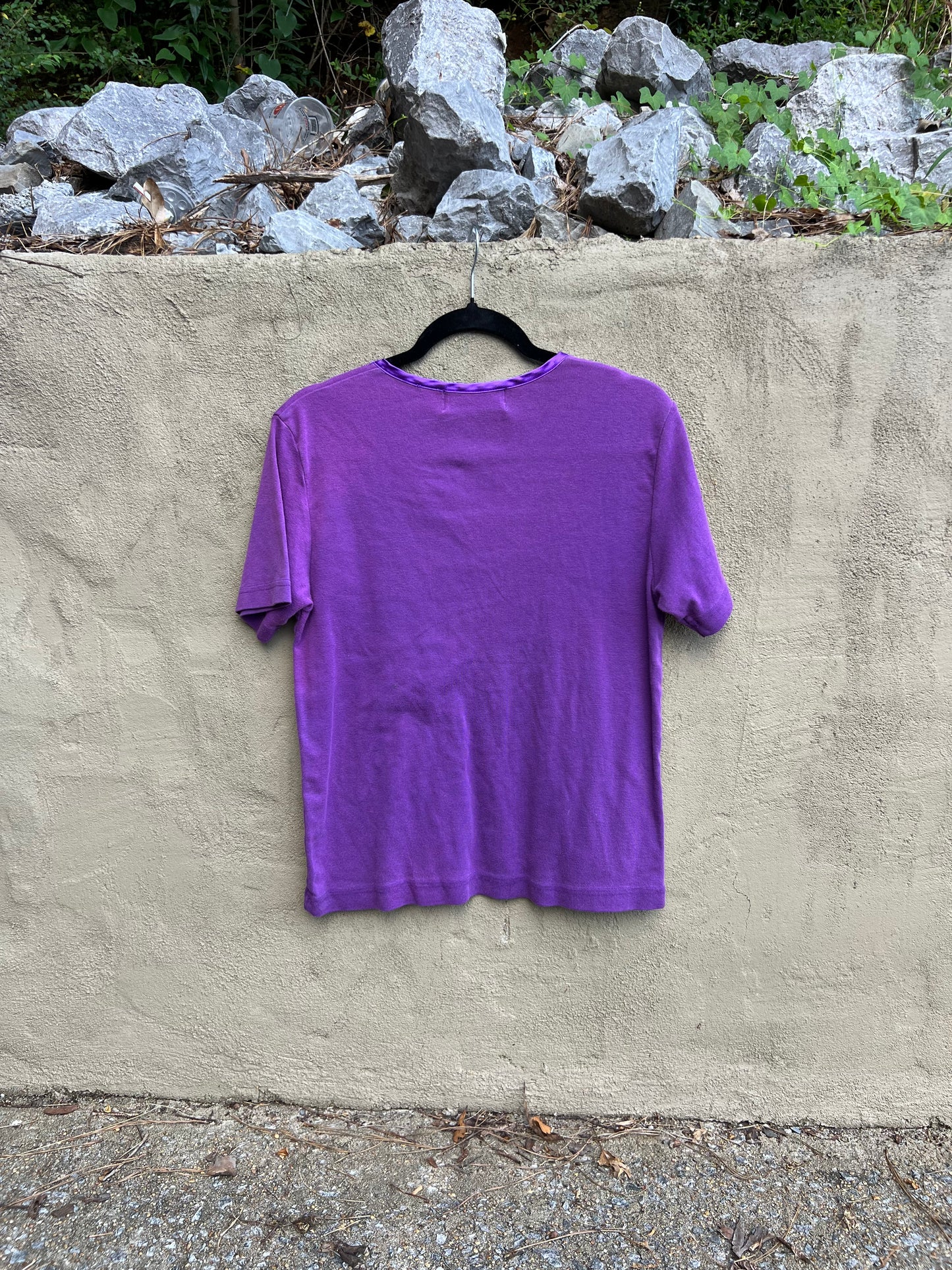 dick hole - purple tshirt