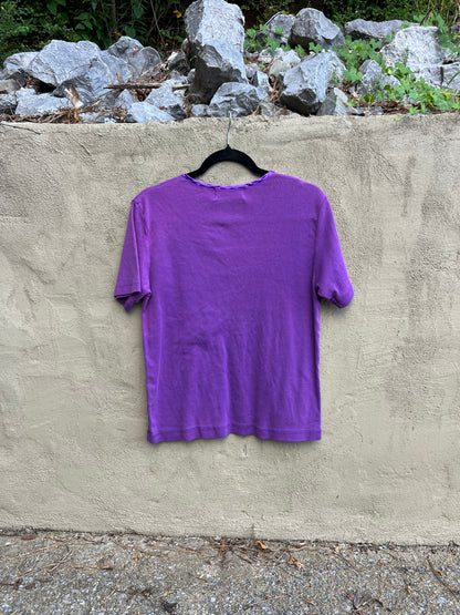 dick hole - purple tshirt