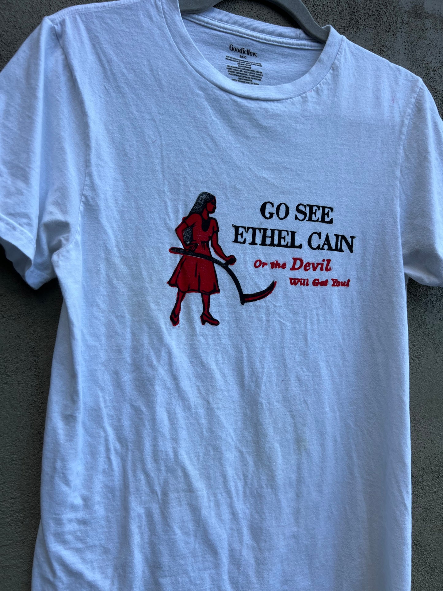 Go See Ethel Cain or the Devil Will Get You - Goodfellow White TShirt