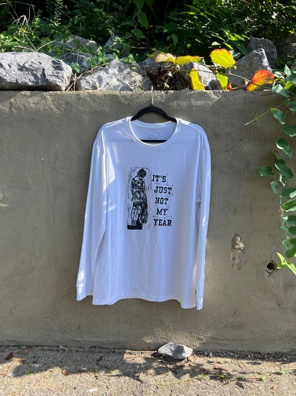 Not My Year - White Long-Sleeve Tshirt