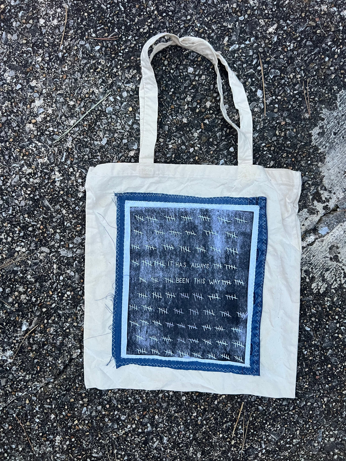 It Has Always Been This Way - Patchwork Canvas Tote Bag