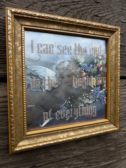 I Can See the End - Embroidered Vintage Photo