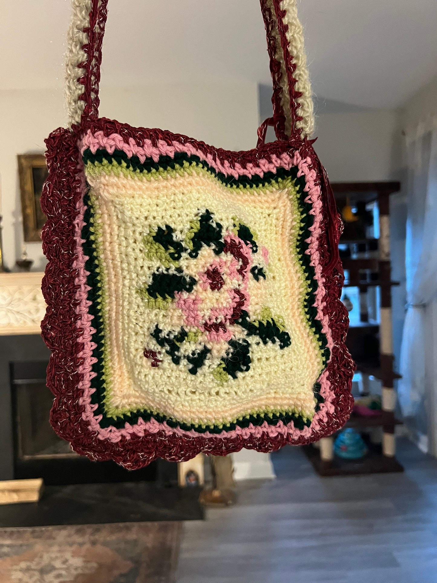 Vintage Floral Mini Tote