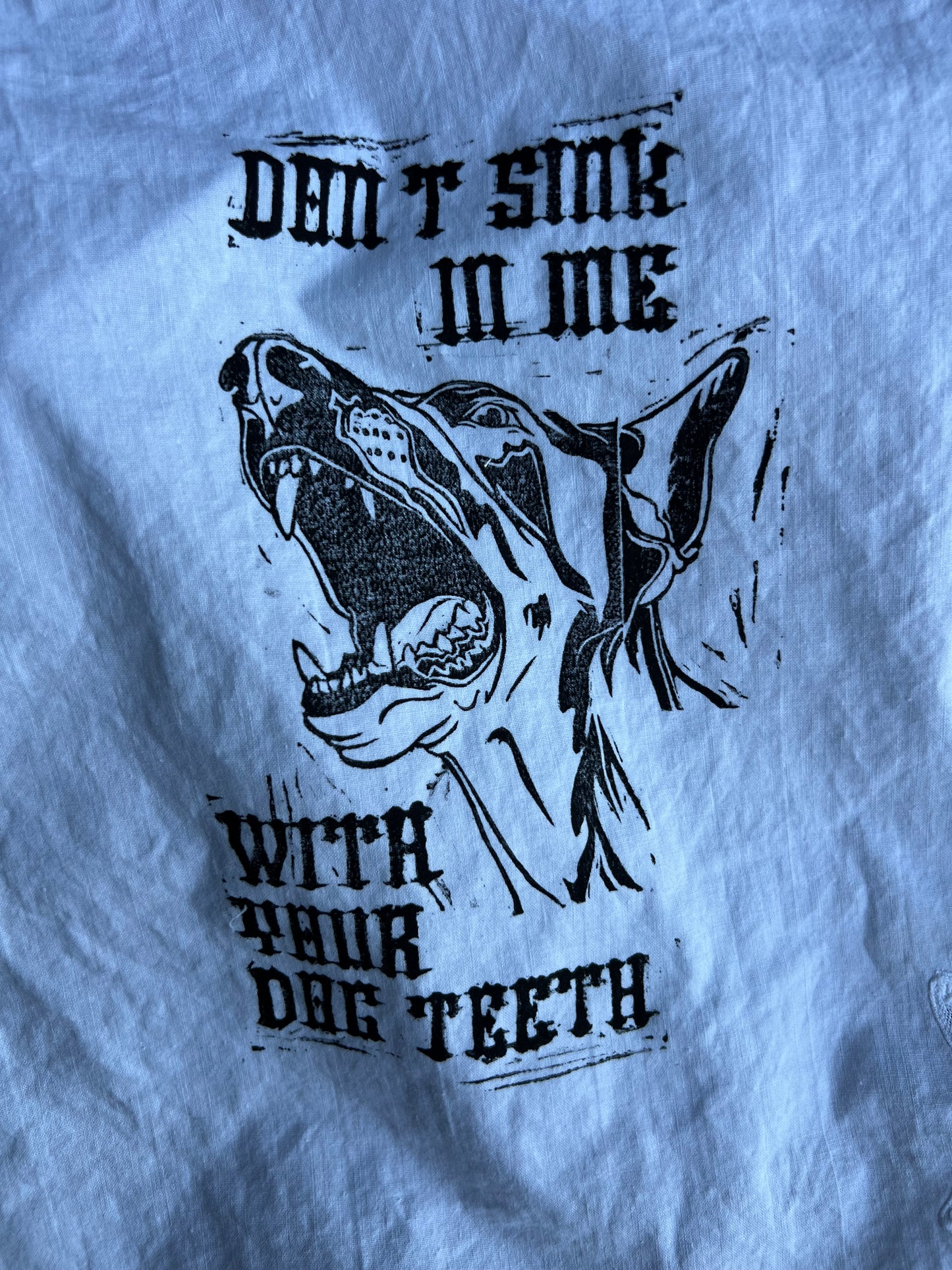 Dog Teeth - Alter Cloth / Vintage Handkerchief - no. 2
