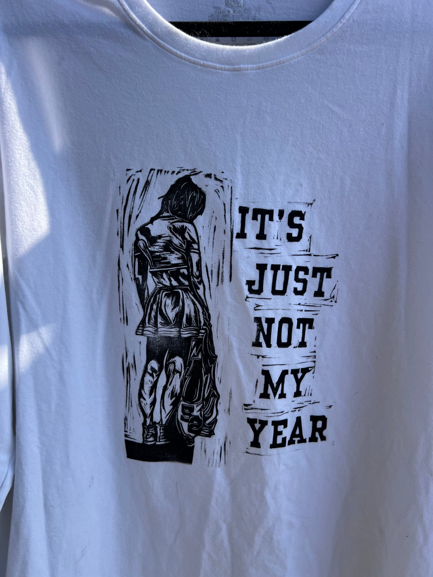 Not My Year - White Long-Sleeve Tshirt